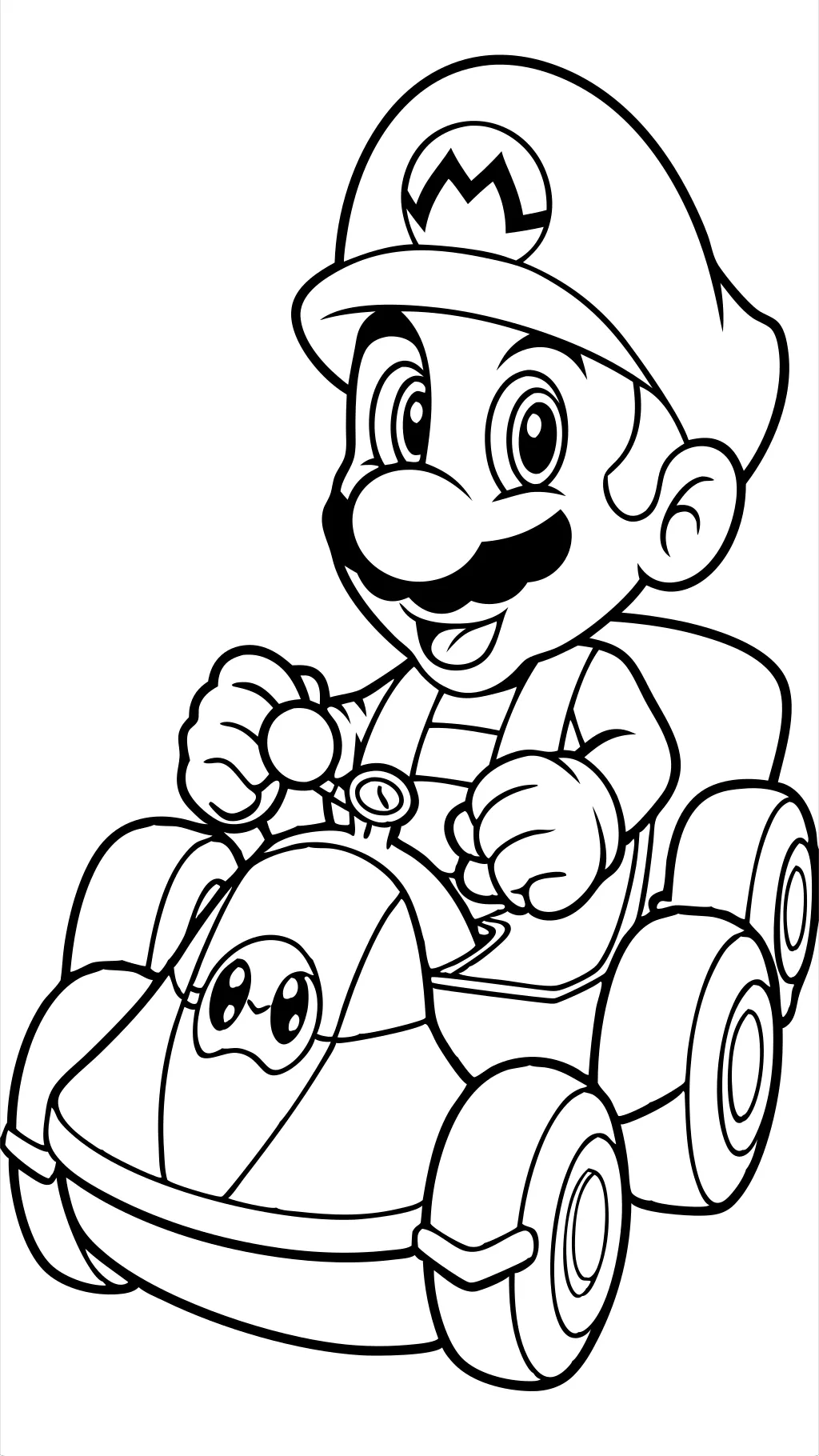 mario kart color pages